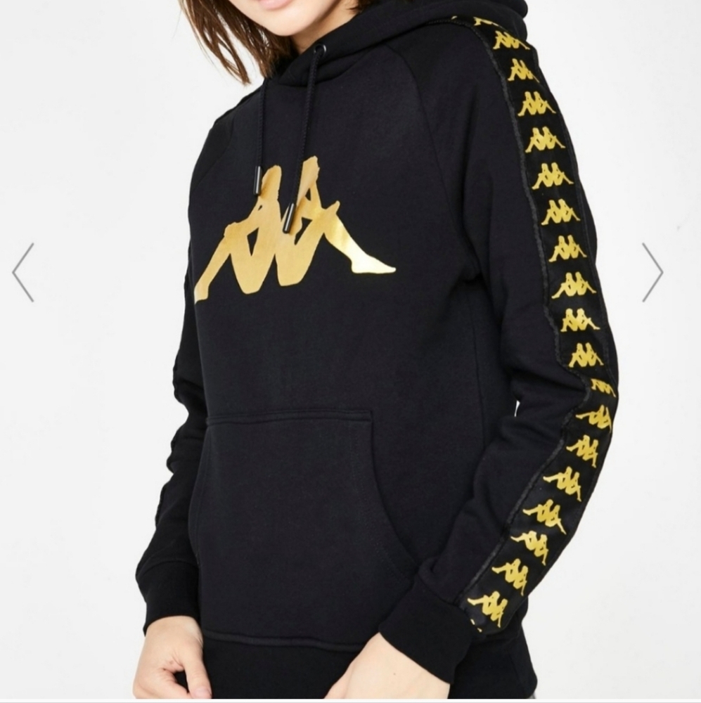 Kappa Hoodie Sweatshirt in black Size Small